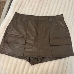 Zara Faux Leather Skort